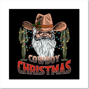 Cowboy Christmas Posters and Art